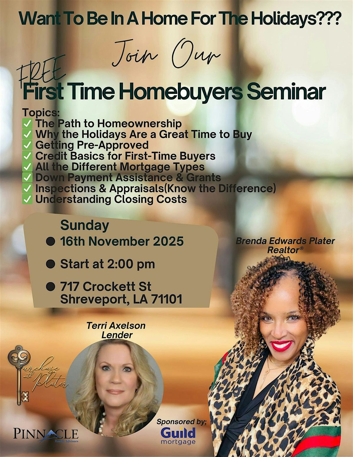 \u2728 FREE First-Time Home Buyers Seminar \u2728
