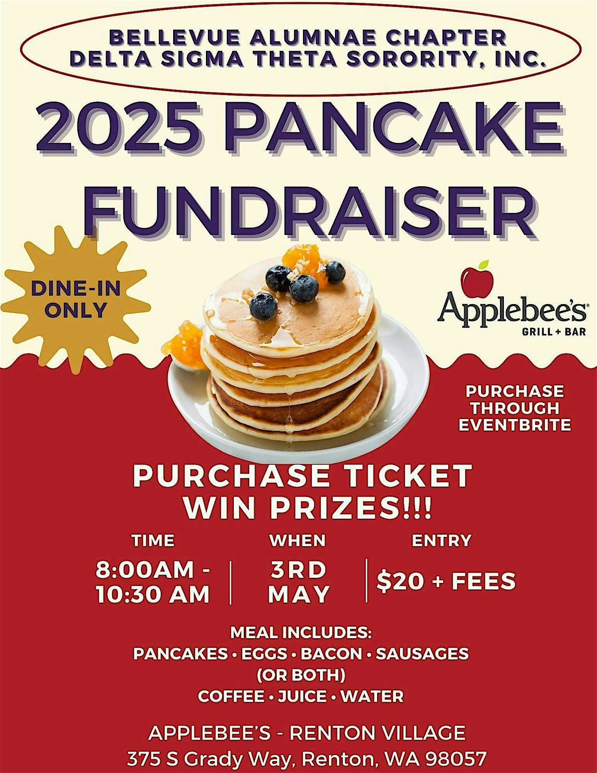 Bellevue Alumnae Chapter - Pancake Breakfast Fundraiser 2025