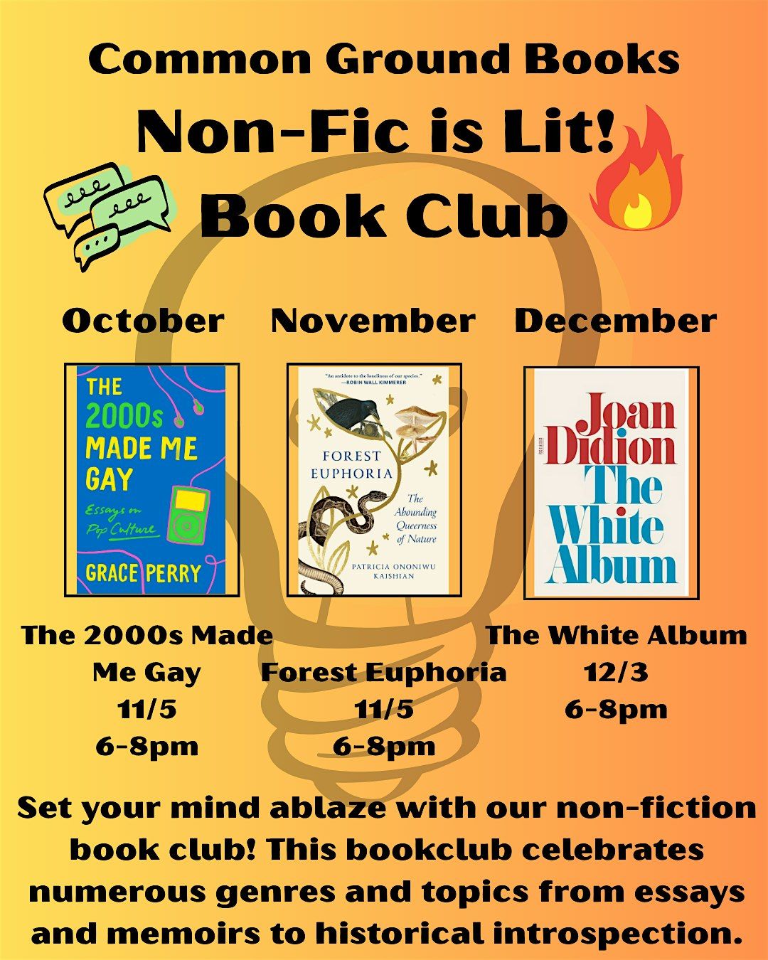 CGB Non-Fic is Lit! Book Club- November