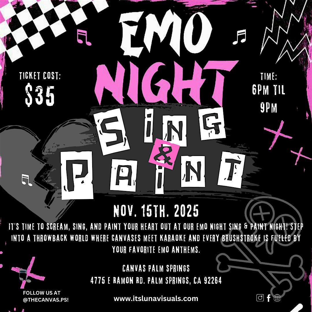 Emo Night Sing & Paint - Canvas Palm Springs