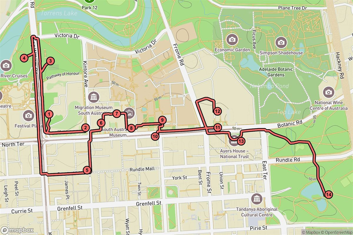 Adelaide Audio Tour: Green Spaces and Artistic Inspiration Tour