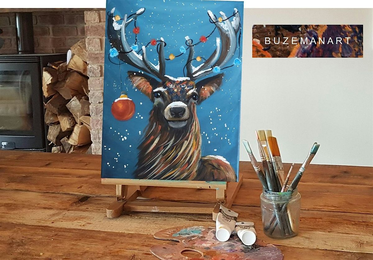 Painting workshop \u2018Xmas Stag\u2019 @ Waters\u2019 Edge Visitor Centre, Humberside