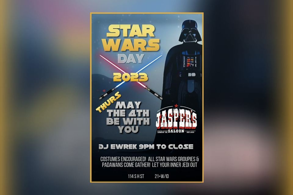 May the 4th Be With You Star Wars Themed Bar Party Jaspers JASPERS