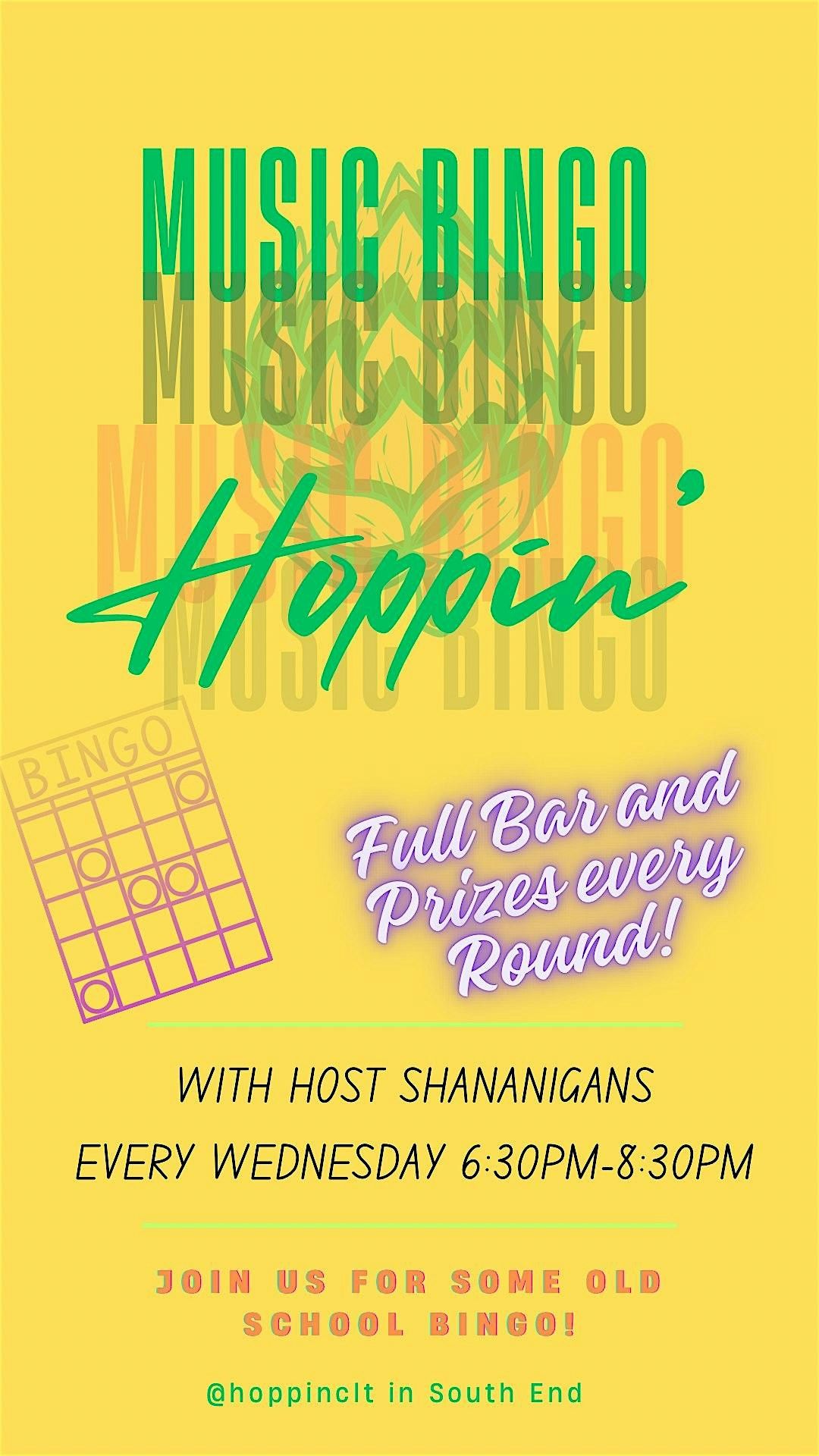 Music Bingo @ Hoppin\u2019