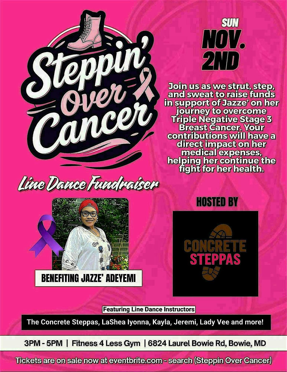 Steppin' Over Cancer Line Dance Fundraiser