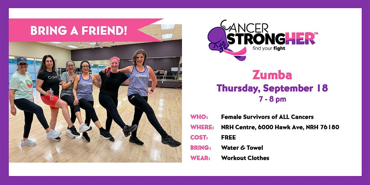 Cancer StrongHER Zumba \u2013 September 18, 2025