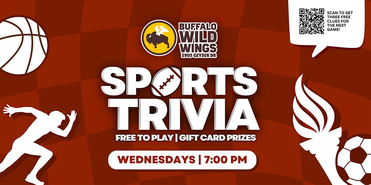 Sports Trivia at Buffalo Wild Wings Geyser Dr