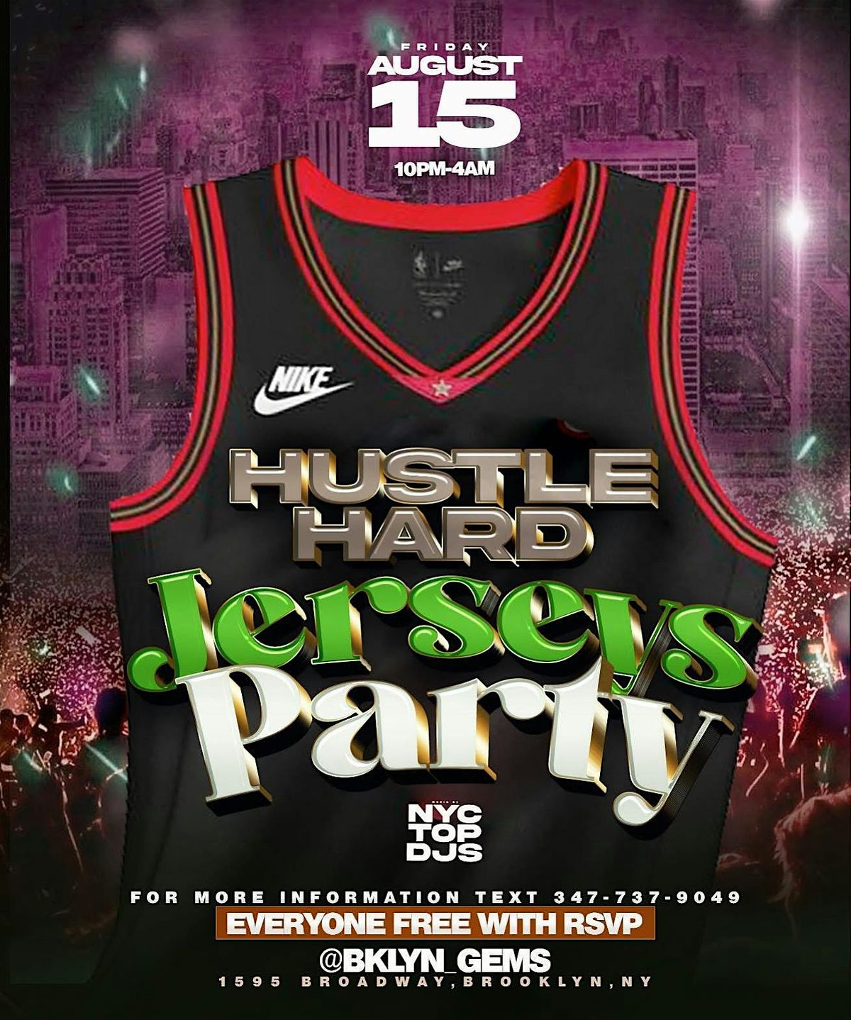 Hustle hard jerseys party