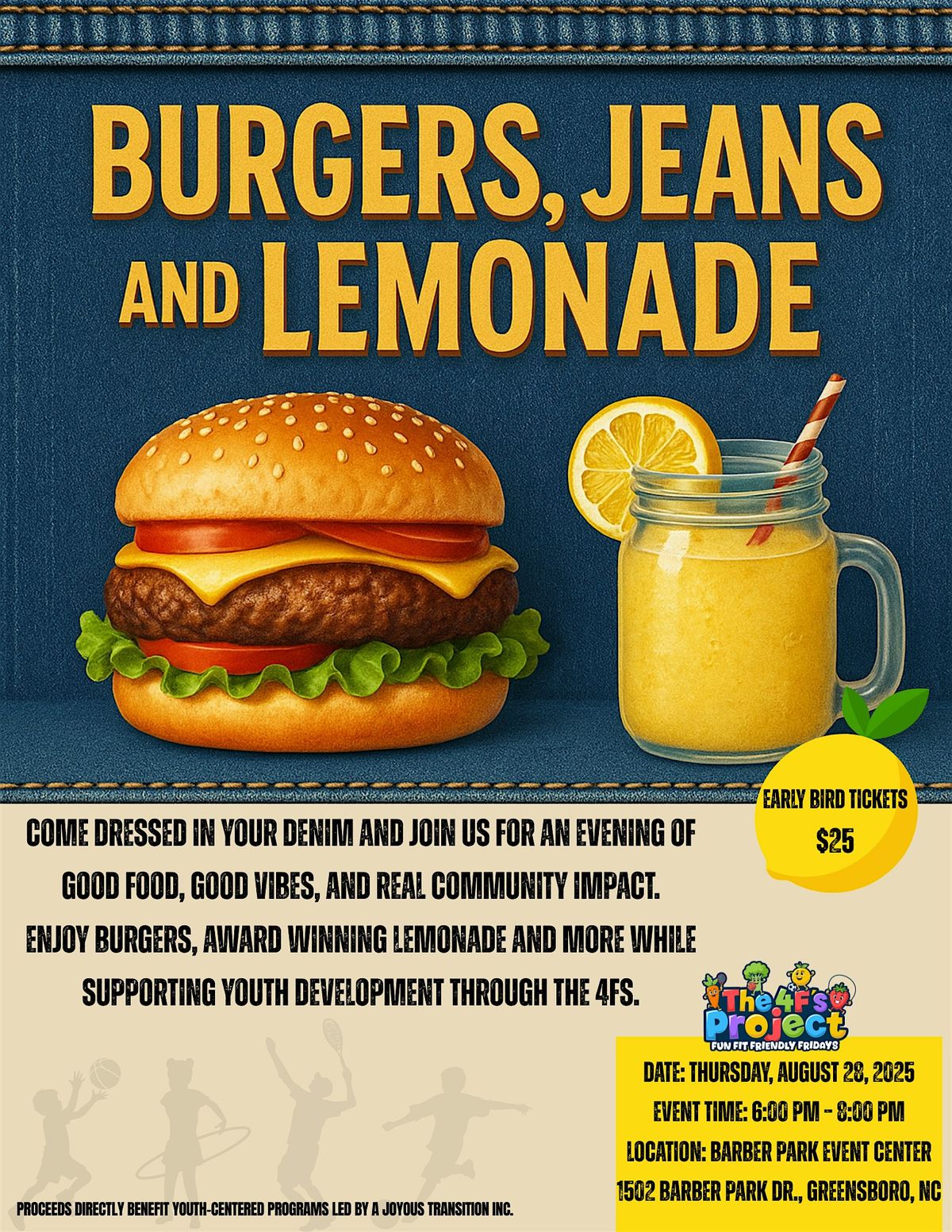 Burgers, Jeans, and Lemonade: 1st Annual Fundraiser for The 4Fs Project