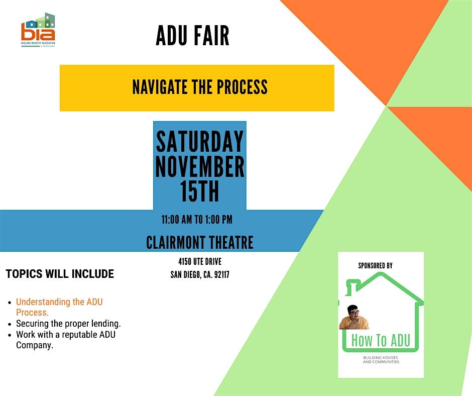 ADU Fair and Seminar. Navigating the ADU Process