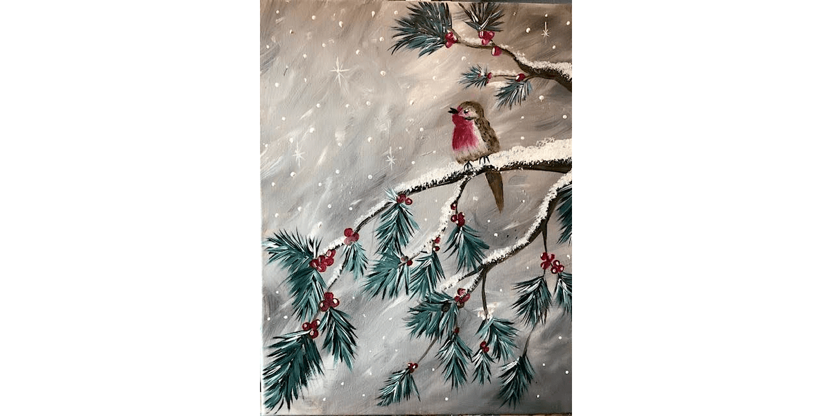 Winter Chickadee - Paint and Sip in Sacramento | Classpop!\u2122