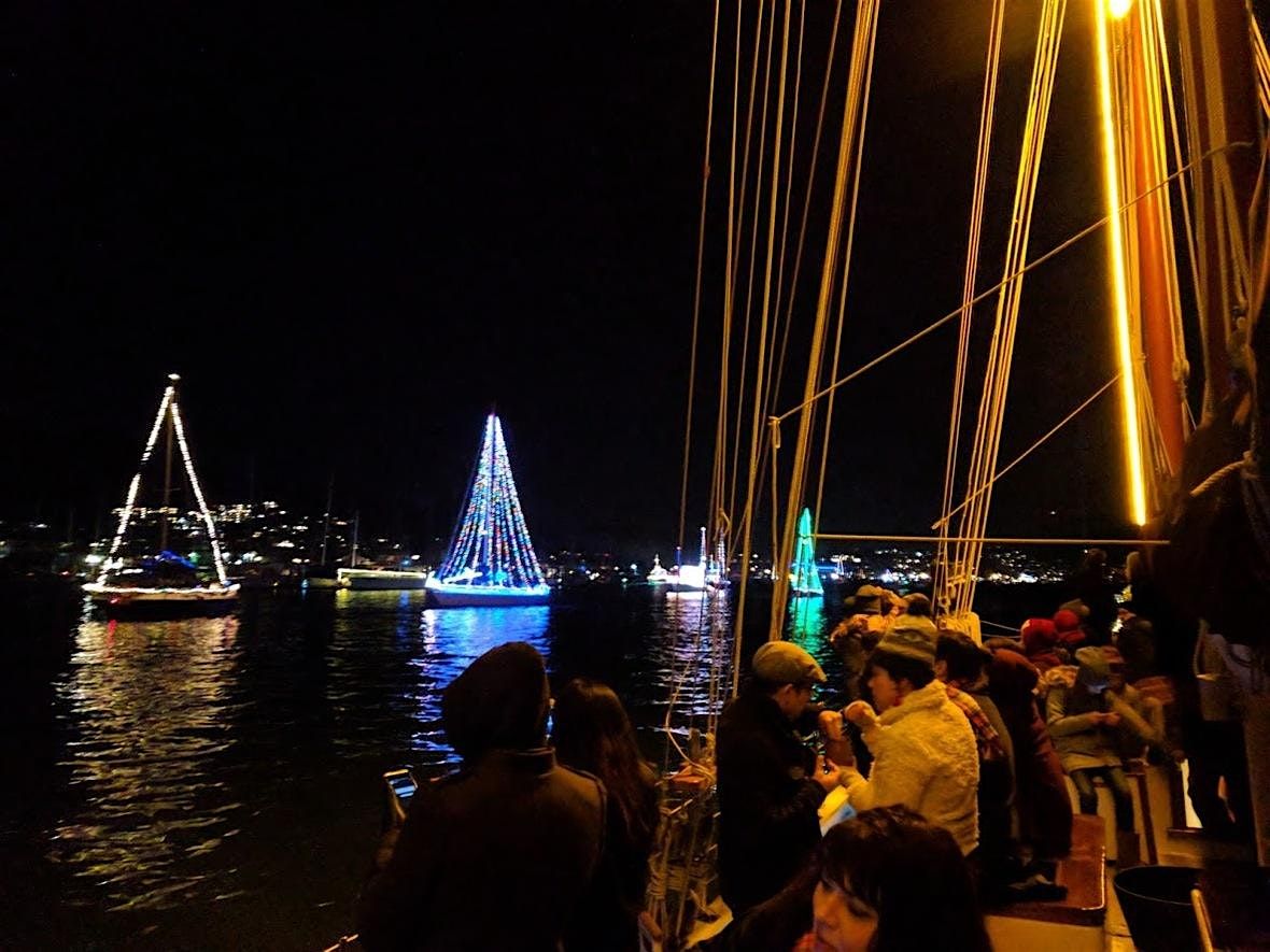 Sausalito Lighted Boat Parade and Fireworks 2025 aboard Schooner Freda B