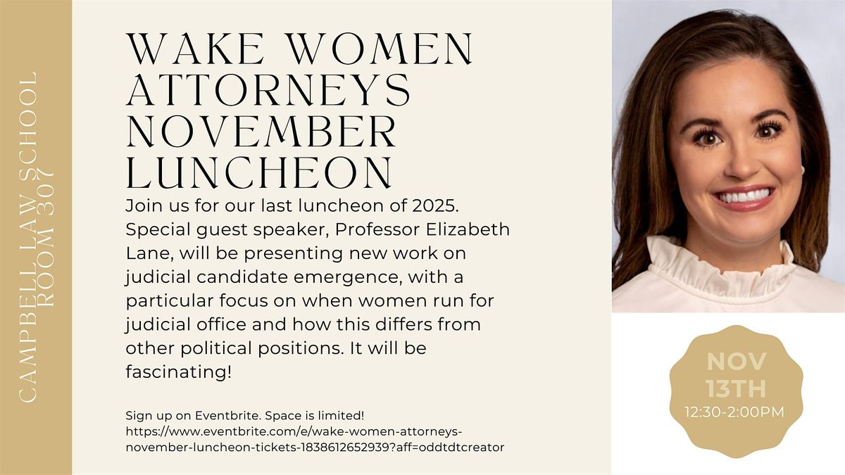 Wake Women Attorneys November Luncheon