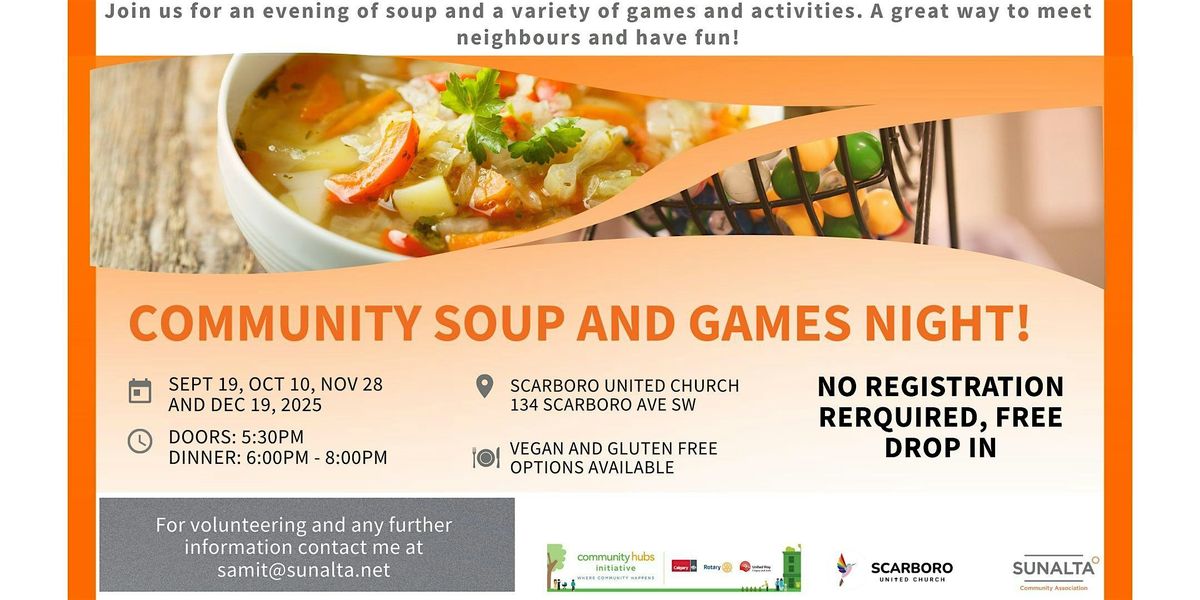 Community Soup and Game Night!