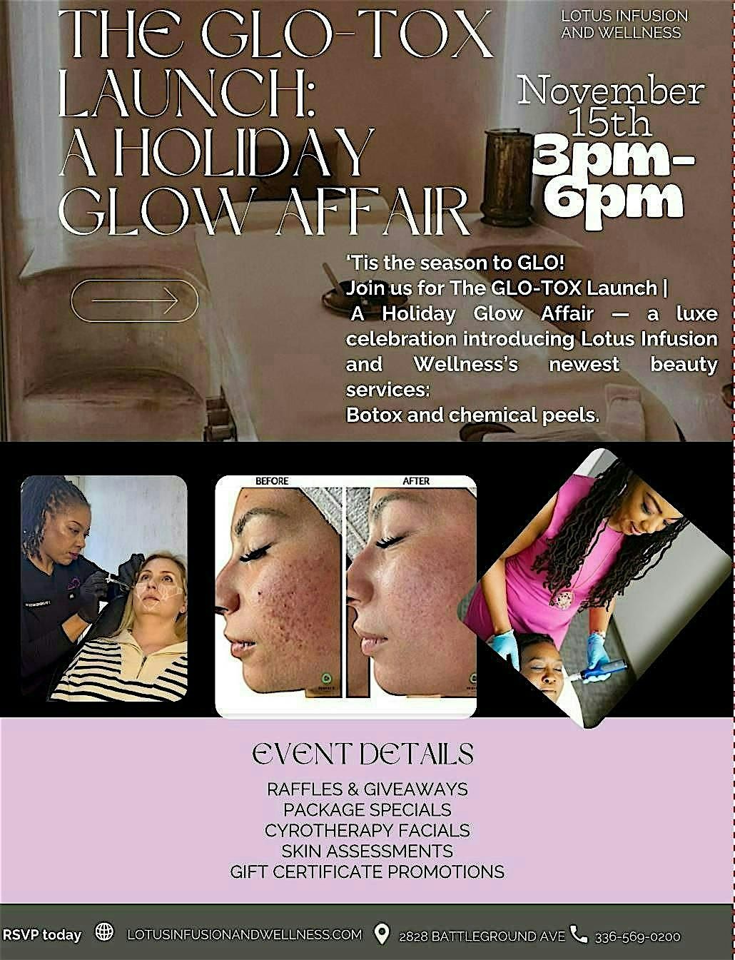 The GLO-TOX Launch ...A Holiday Glow Affair