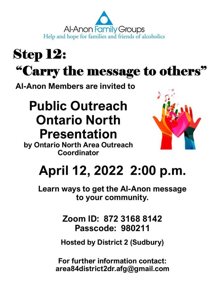 Al-Anon Day hosted by Al-Anon Sudbury