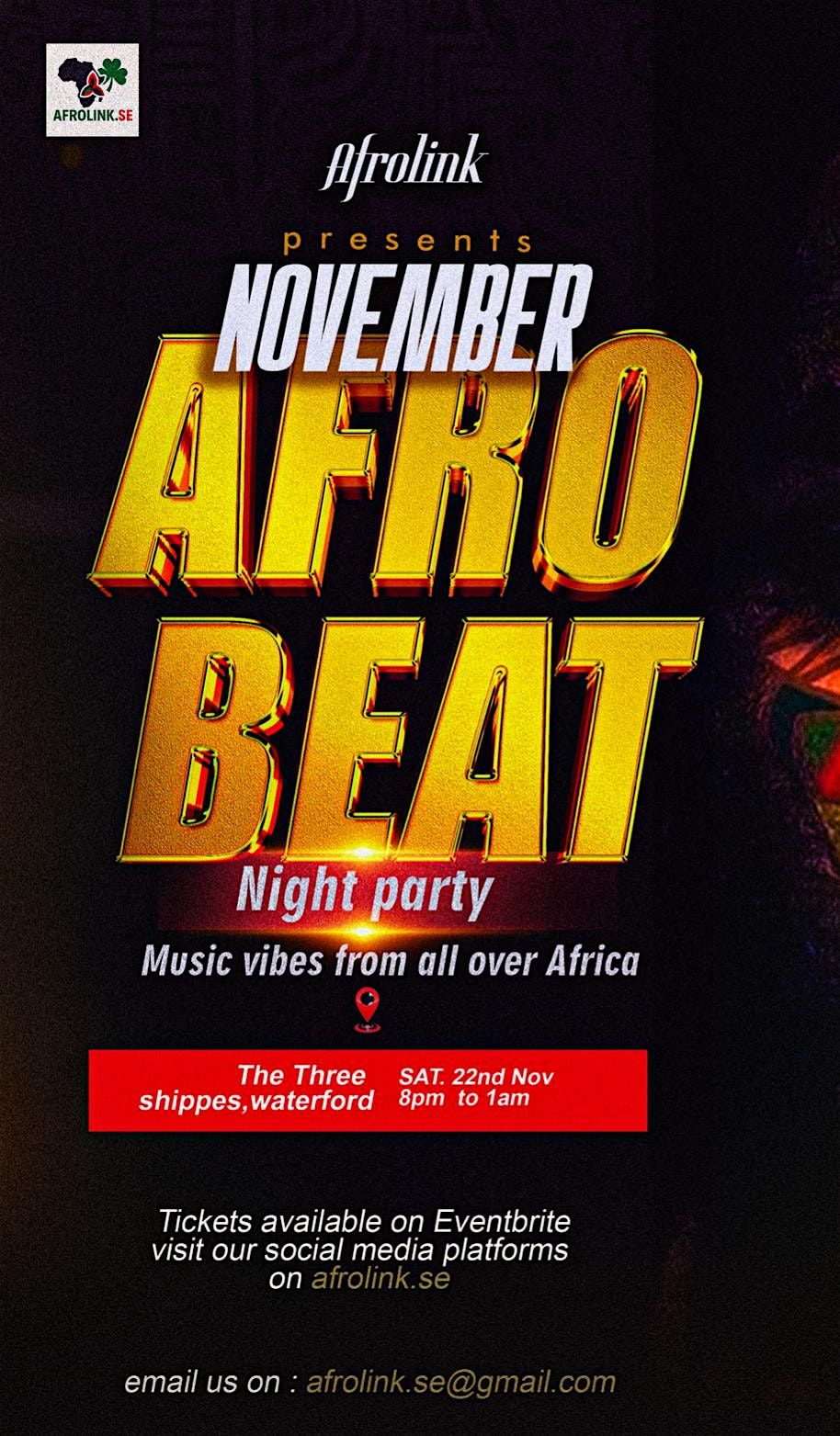 November Afrobeat Night on 22 November 2025