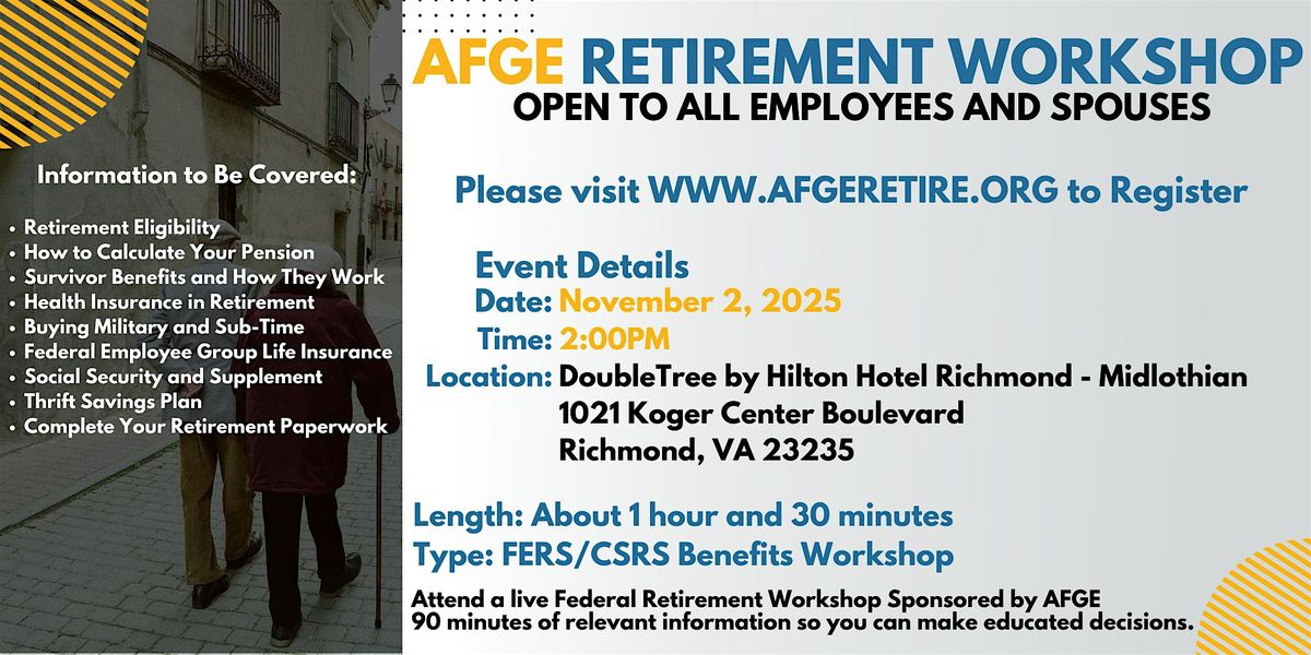 FERS\/CSRS Benefits Workshop Richmond - 11\/02\/25