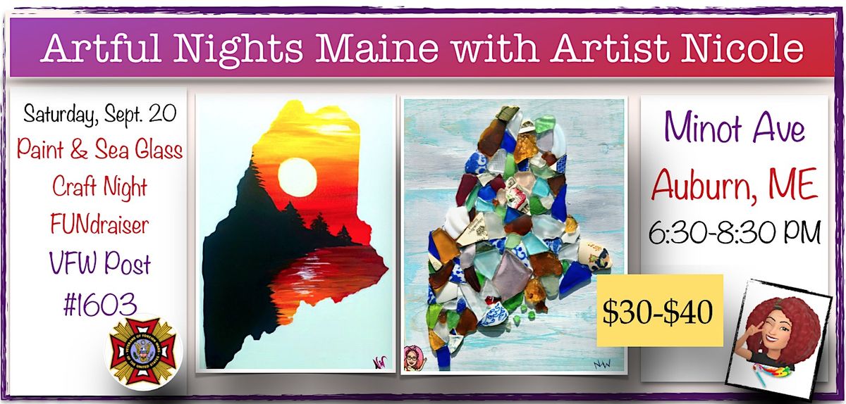 Paint & Sea Glass FUNdraiser for VFW Post #1603 in Auburn, ME