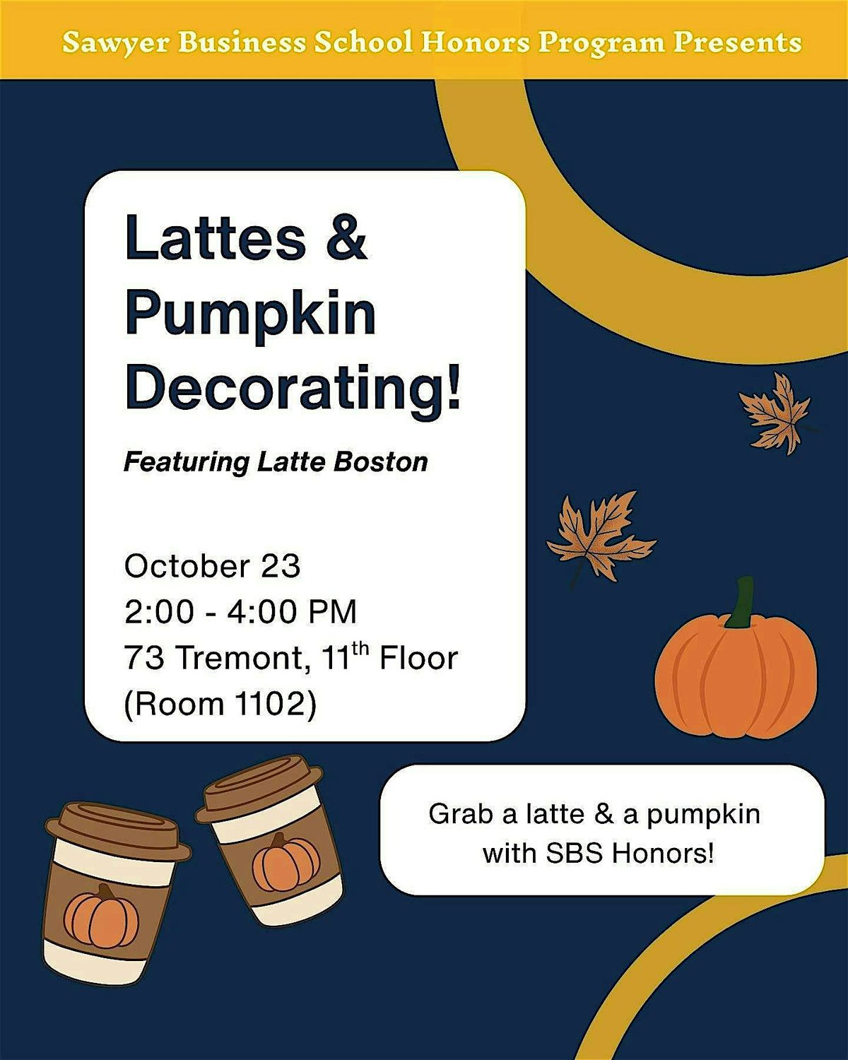 Lattes and Pumpkin Decorating