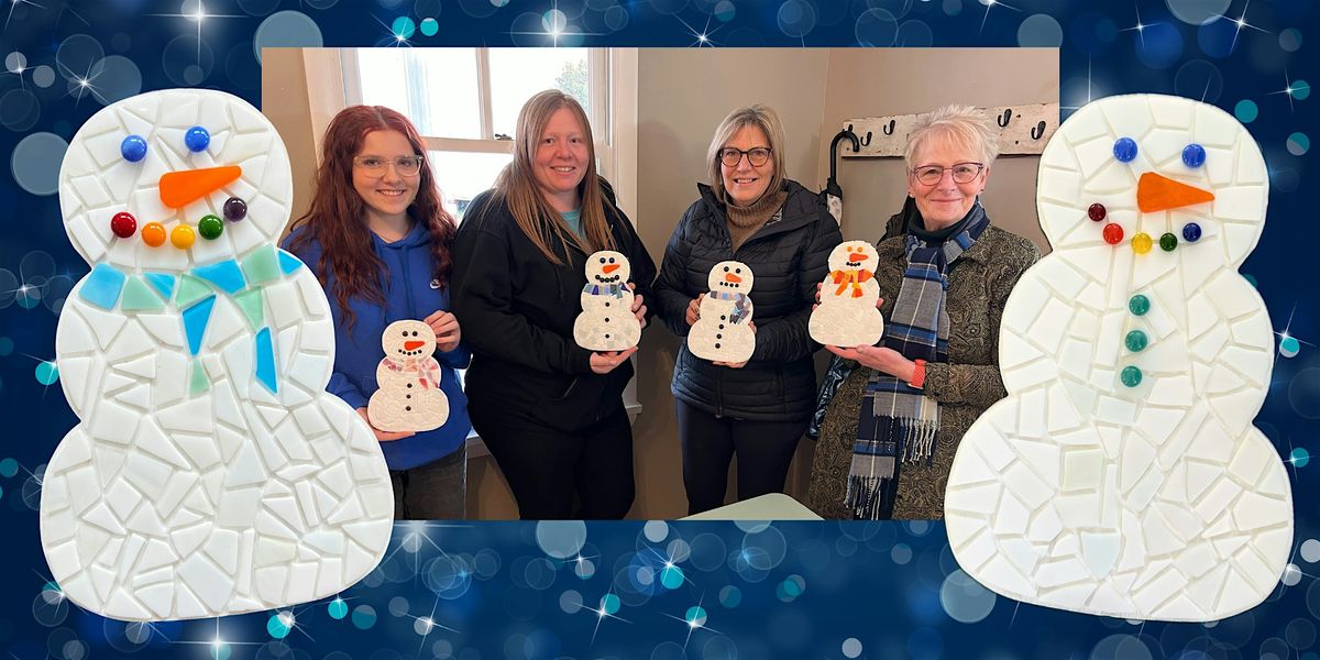Glass Mosaic class - Snowman - at The Vineyard at Hershey!