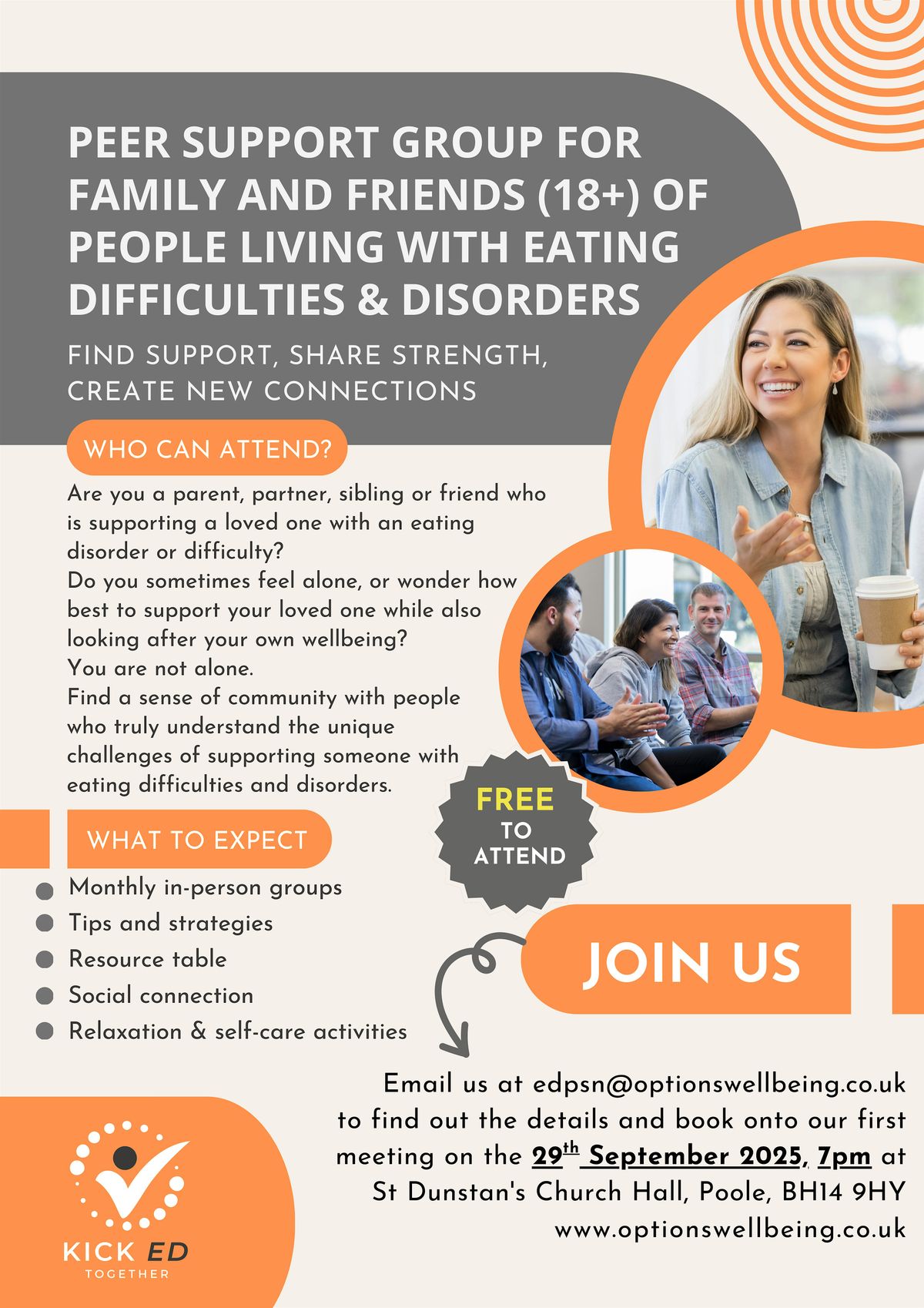 Eating Difficulties and Disorders Family and Friends Peer Support Group
