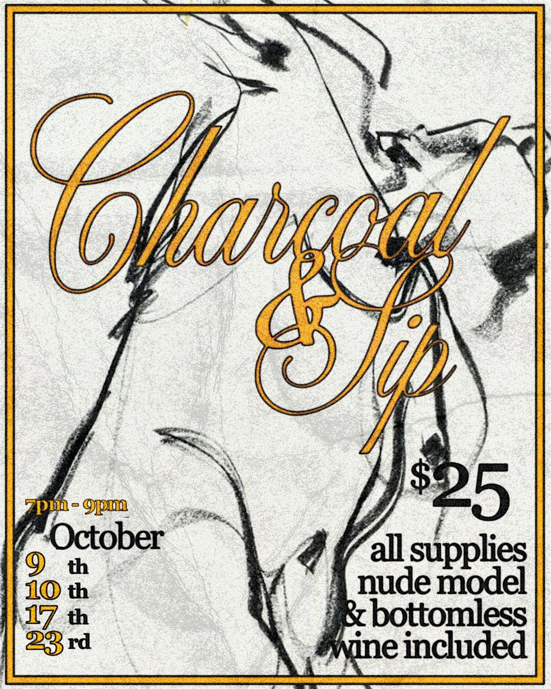 CHARCOAL & SIP - BOTTOMLESS WINE