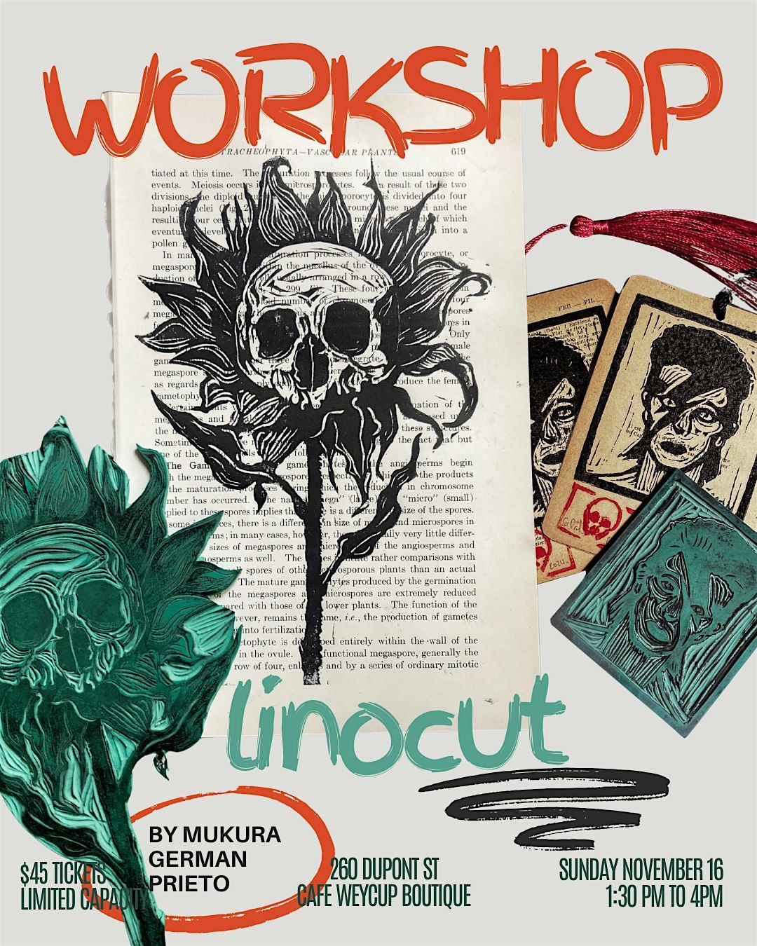 Linocut Workshop by Mukura (Germ\u00e1n Prieto)