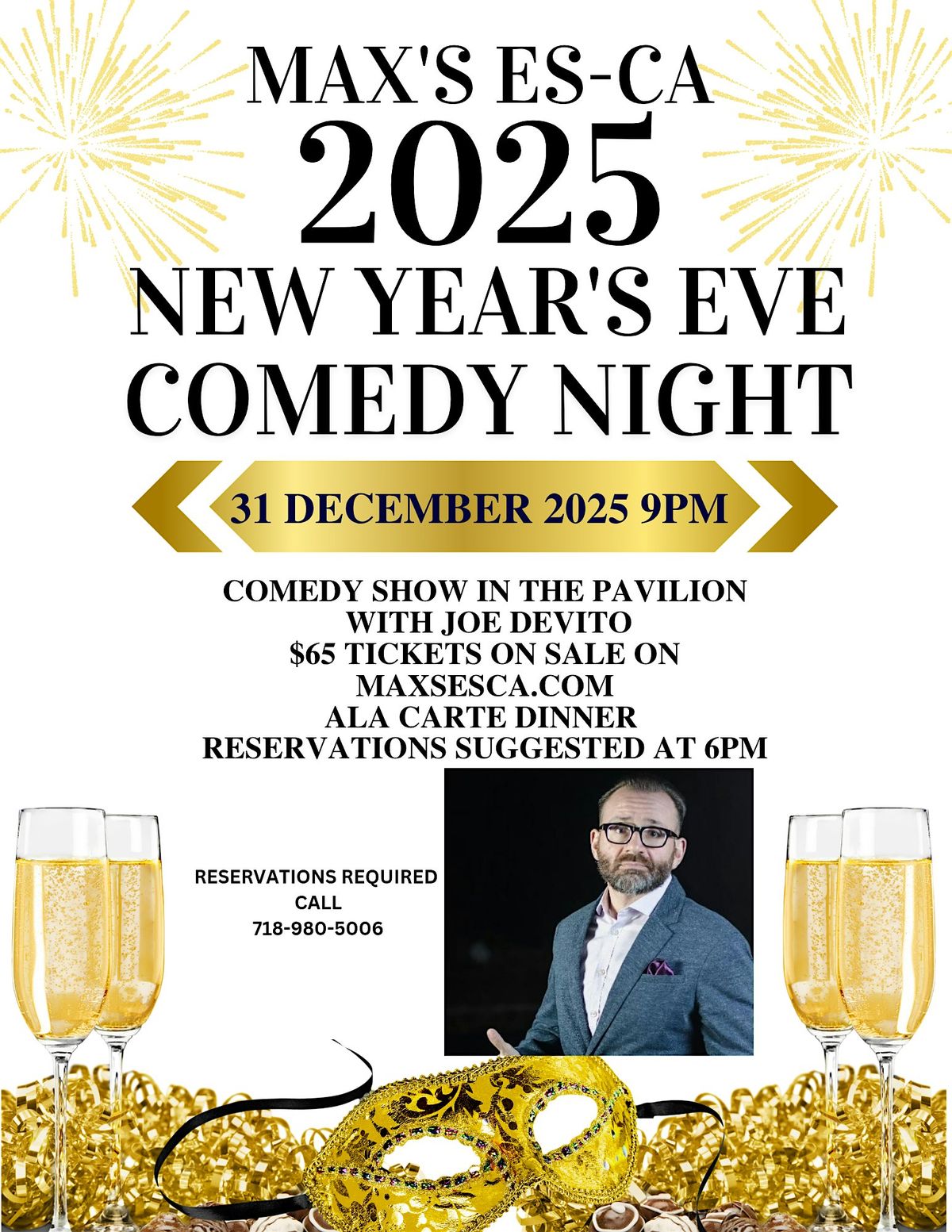 JOE DEVITO NEW YEARS EVE COMEDY NIGHT
