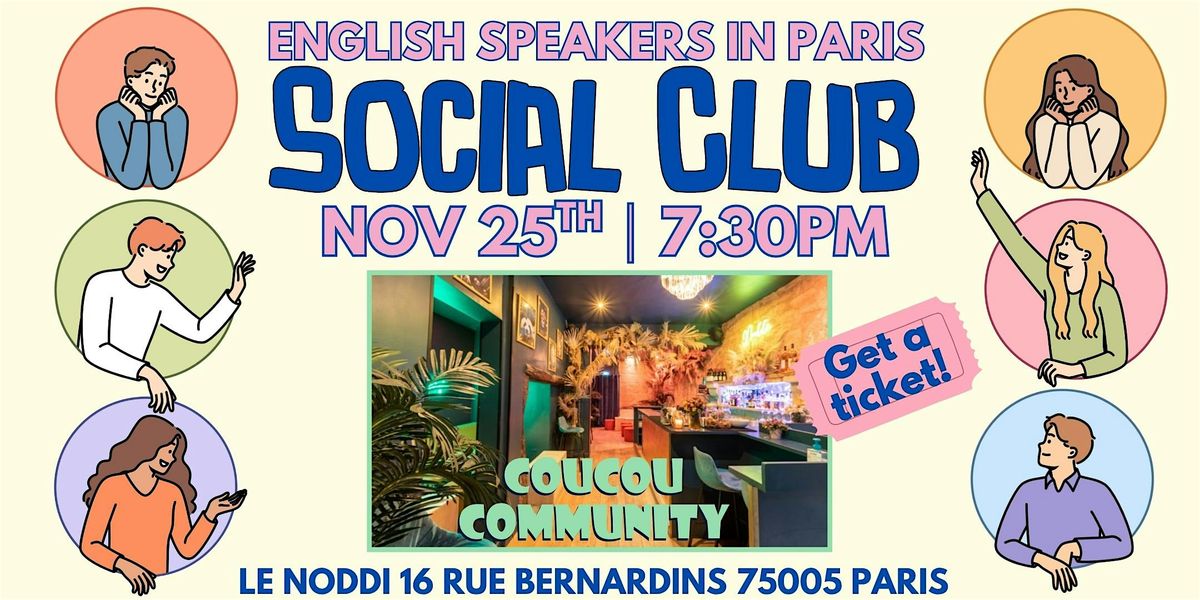 English Speakers in Paris: Social Club