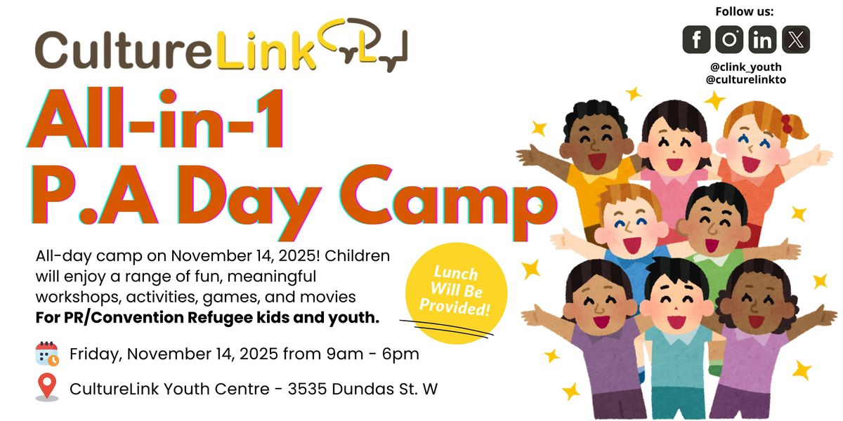 All-Day P.A. Day Camp! - For PR & Convention Refugee Kids & Youth