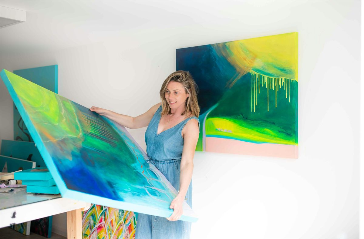 Paint your own Large Abstract Painting workshop in Brighton