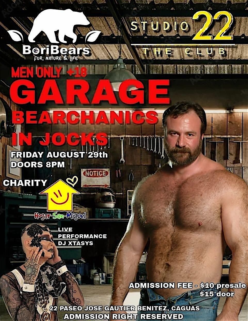 GARAGE: Bearchanics in Jocks - Men Only Night @ STUDIO 22 CAGUAS