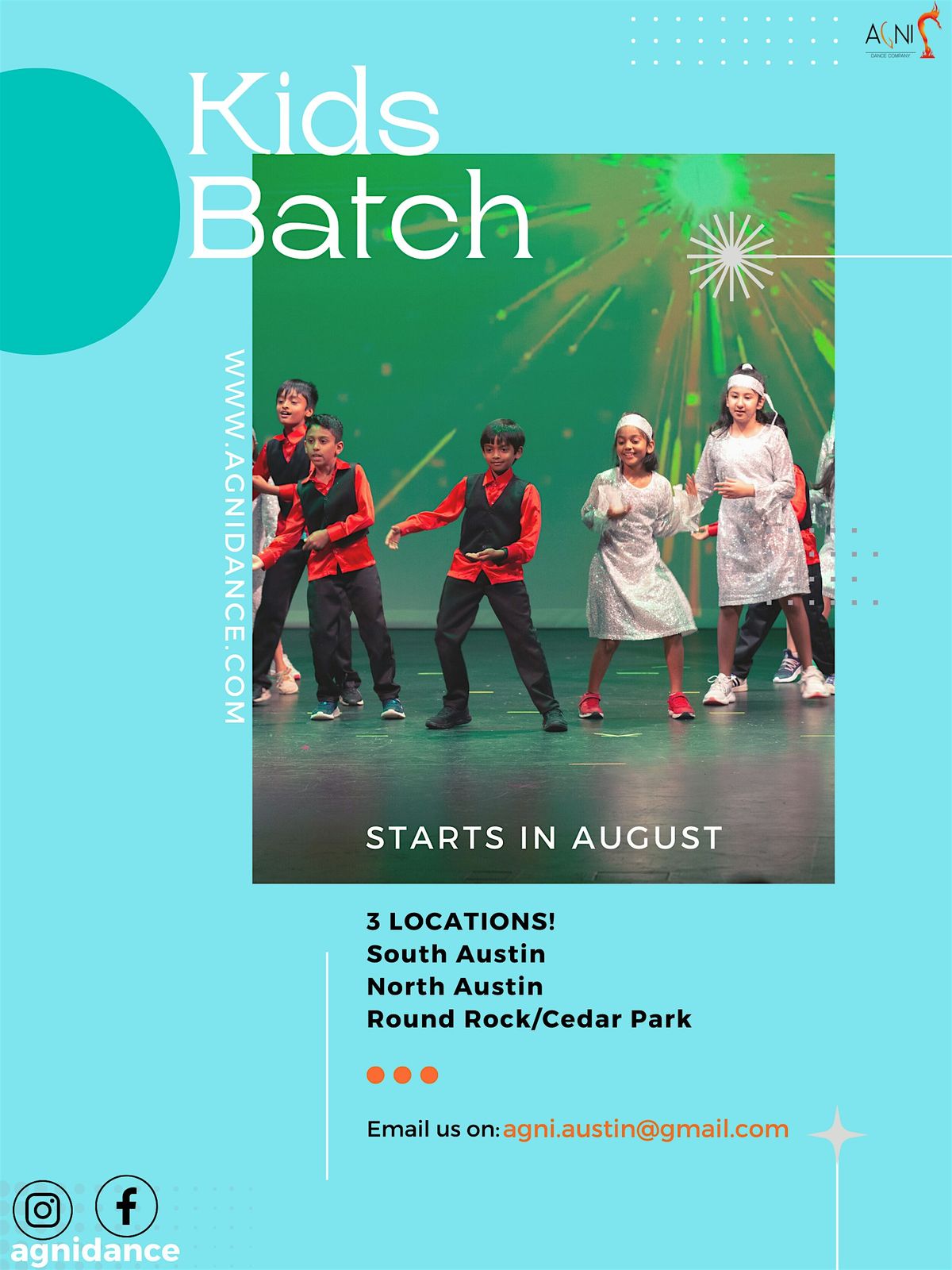 Agni Juniors Dance Classes @South Austin (Aug- Dec 2025)