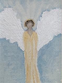 TEXTURED ANGEL PAINTING