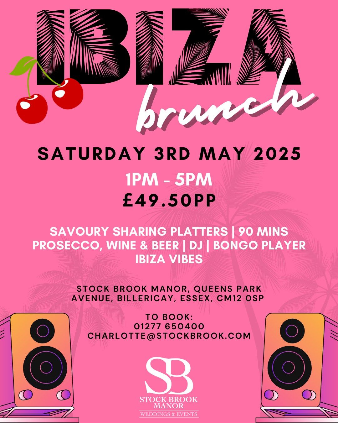 BOTTOMESS BRUNCH! Saturday 3rd May 2025 Stock Brook Manor