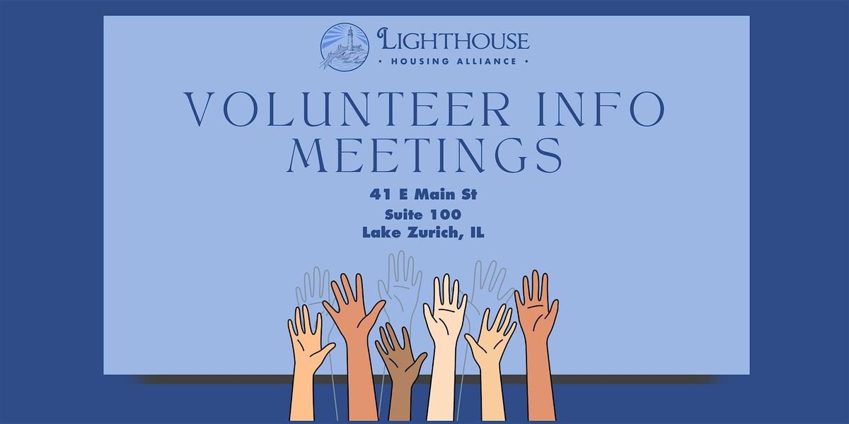 Volunteer Info Mtg - Saturday morning