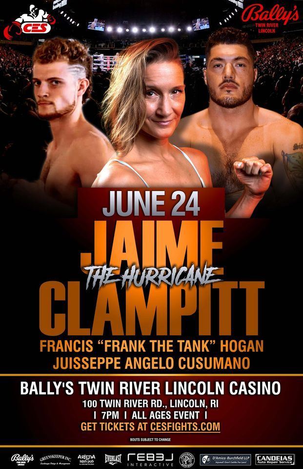 CES Boxing on June 24 at Ballys Twin River Lincoln Casino Resort