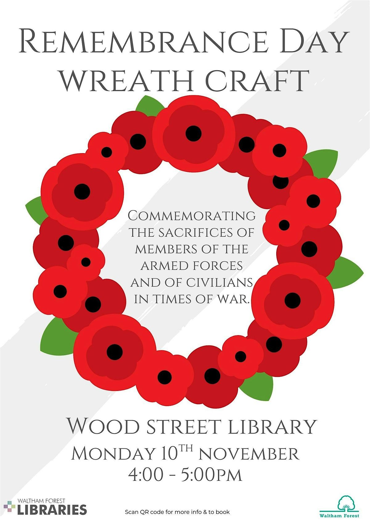 Armistice Day Poppy Wreath Craft at Walthamstow Library