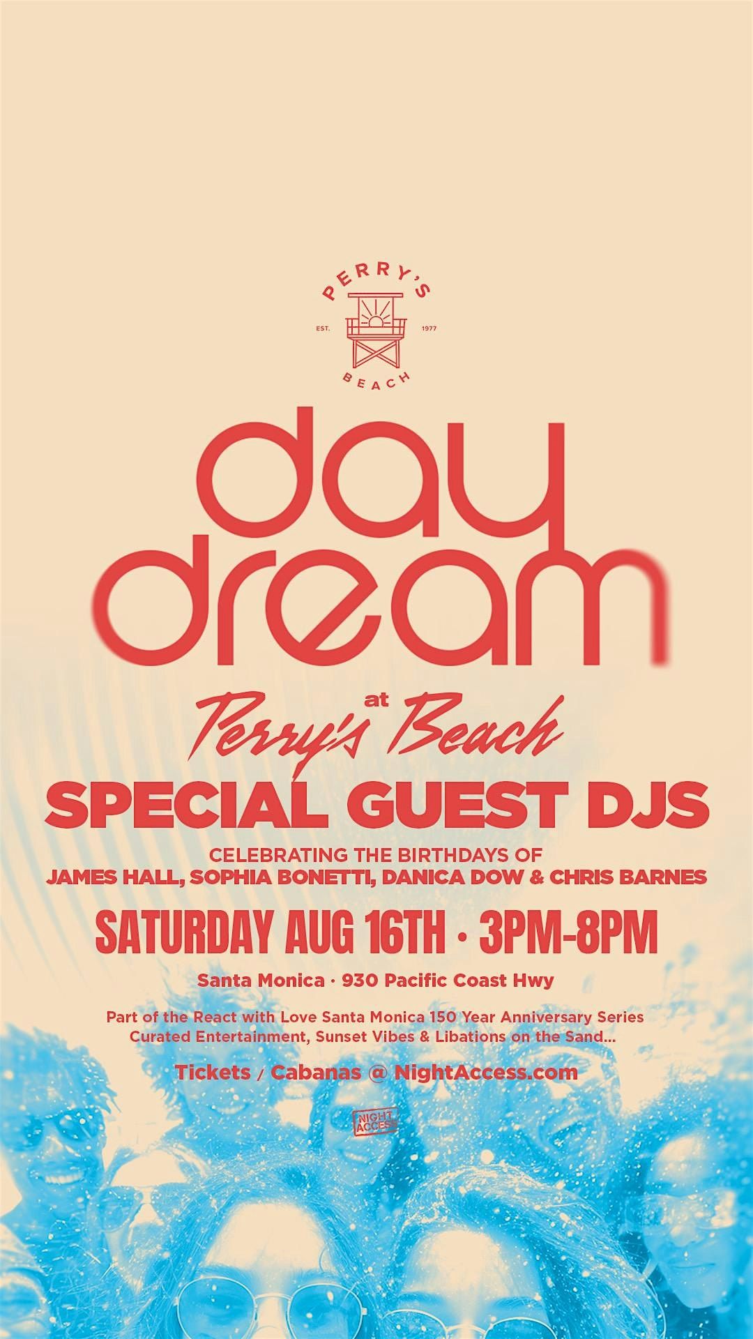 Day Dream Beach Club @ Perry\u2019s Beach \u2022 Santa Monica Beach \u2022 Oct 11th