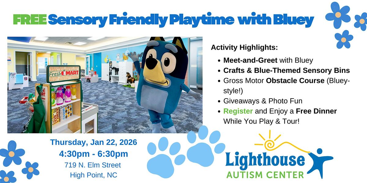 Sensory Friendly Playtime with Bluey at Lighthouse Autism Center!