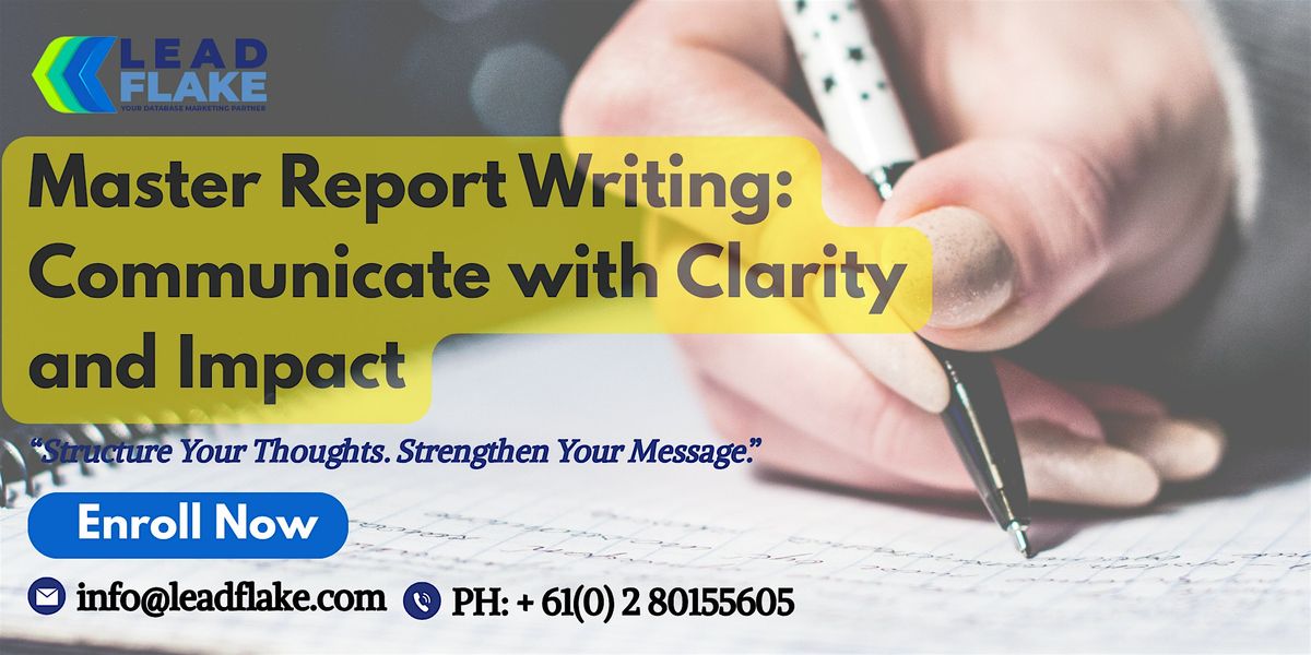 Report Writing Essentials Workshop in Wellington