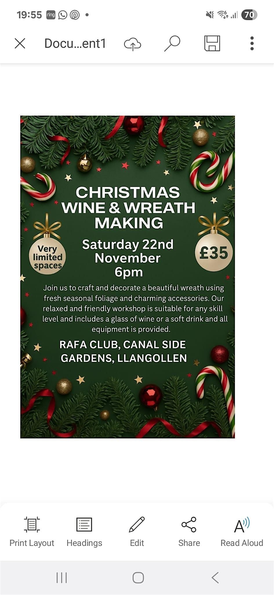 Christmas Wine & Wreath Making