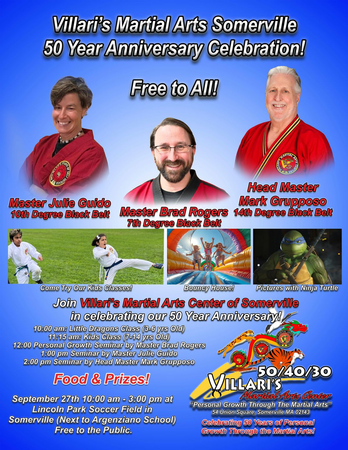 Villari\u2019s Martial Arts Somerville 50th Anniversary Event
