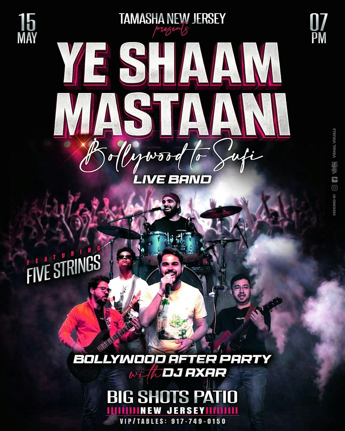 Live Bollywood & Sufi Band ft.  FIVE STRING @ Big Shots NJ