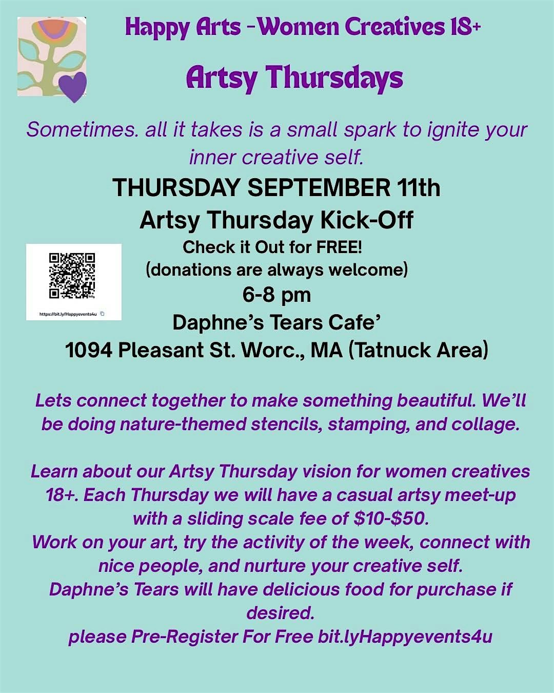 Women Creatives - Artsy Thursdays Kick Off