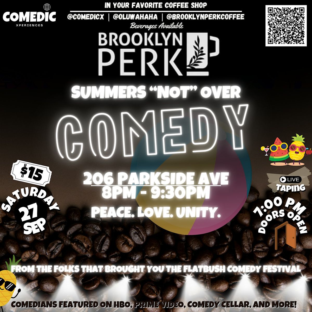 BROOKLYN PERK COFFEE SUMMER FINALE COMEDY SHOW