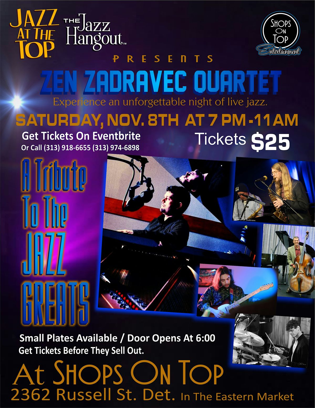 Jazz At The Top Presents Zen Zadravec Quintet