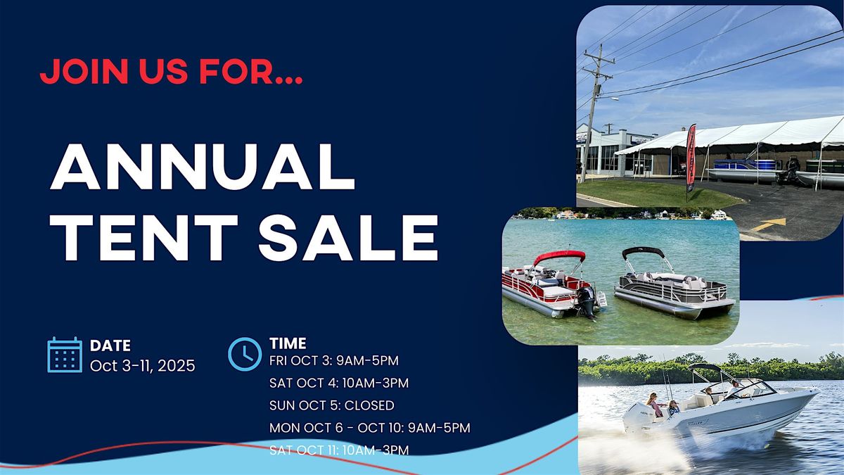 The Boat House Lake Country Tent Sale