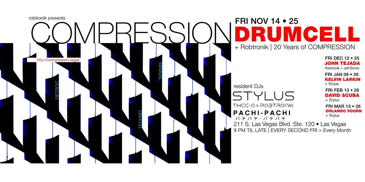 Compression 20-Year Anniversary ft. DRUMCELL (LA) + Robtronik (LV)